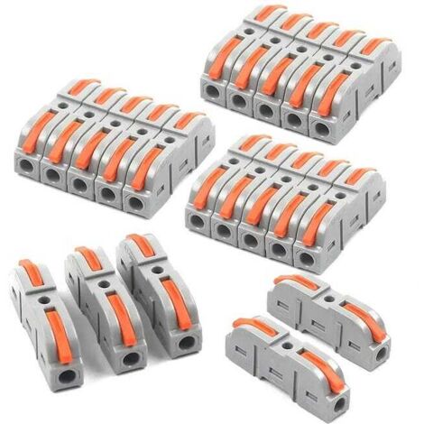 20 Piezas Conectores de Cable de Palanca – Conexión Compacta, Eléctrica, Rápida