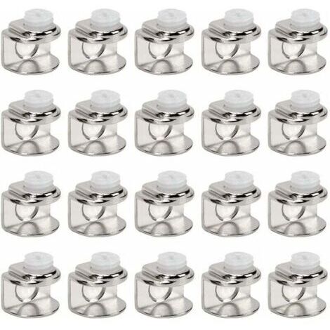20 piezas de abrazaderas para vidrio, soportes para estantes de vidrio, fijaciones ajustables que permiten instalar vidrio de 4 a 9 mm de espesor.