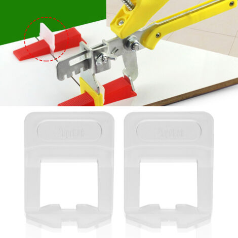 20 piezas de base niveladora para baldosas de 2 mm, clips espaciadores para baldosas cerámicas, sistema de nivelación