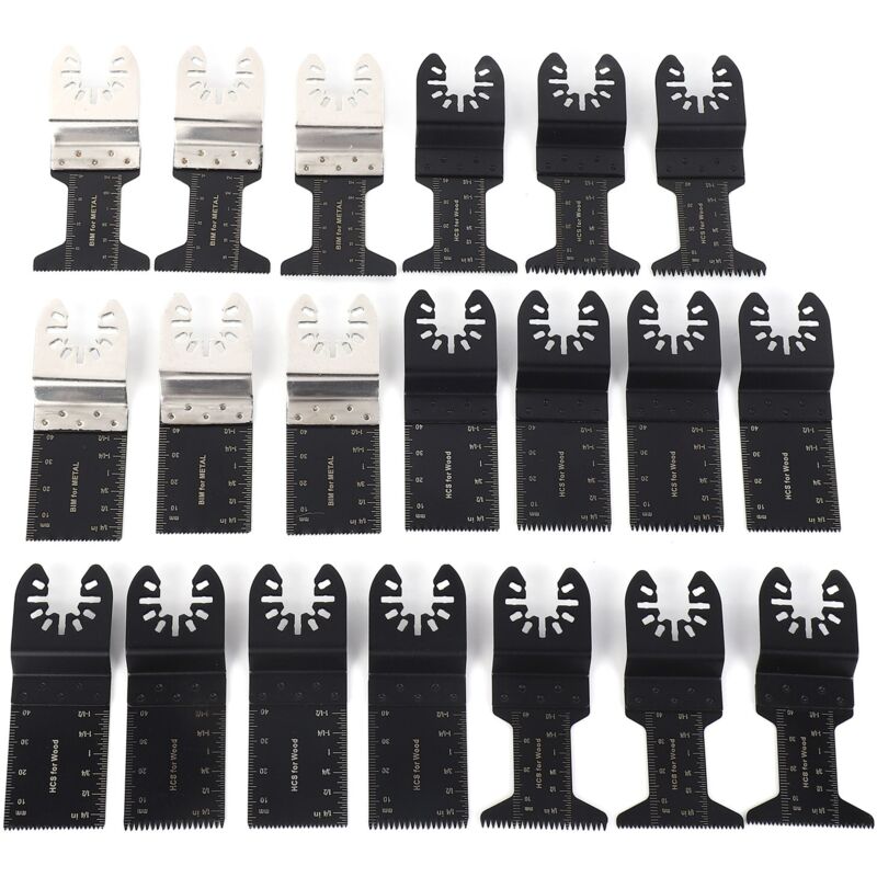 20 piezas sierra oscilante de alto rendimiento herramienta múltiple de liberación rápida para madera Metal plástico