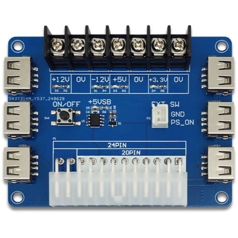 20 Pins 24 ATX Power Adapter Board Pickup Module USB Charging Desktop Chassis Supply 5V