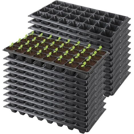 20 Plateaux de Semis Réutilisables - 32 Cellules avec Trous de Drainage - Plateau de Pépinière en Plastique Durable pour Jardinage et Culture de Graines