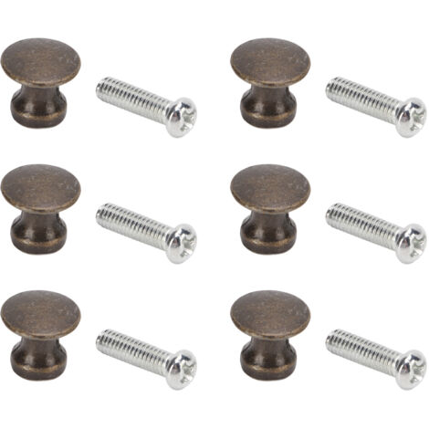 20 Poignées de tiroir en zinc, tête ronde 12x11mm, couleur bronze vert antique, pour meubles et coffrets à bijoux