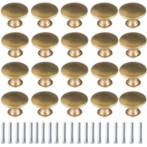 20 pomos de latón vintage para gabinetes, manijas para puertas de cajones, manijas para muebles, manijas para muebles vintage, tiradores para cajones, manijas para armarios, guardarropas y gabinetes d