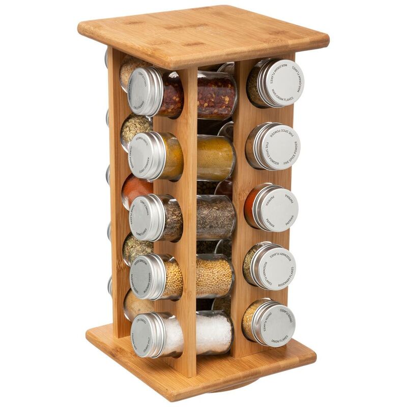 5five Simply Smart - Support rotatif 20 pots à épices bambou - 5five