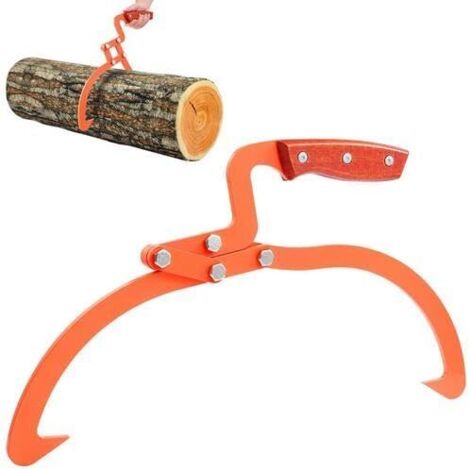 20 Pouces (Environ 50,8 cm) Pince Forestière pour Troncs, de Levage Bois Bàches, Mandrins Serrage, Outils Soulever et Transporter le Tronc D'arbre -