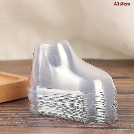 20 présentoirs transparents en plastique pour pieds de bébé, chaussons, chaussettes, 8 cm - 10 pièces