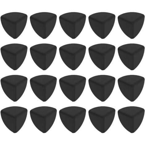 20 Protections d'angle en silicone noir pour meubles, sécurité enfant, coins de table