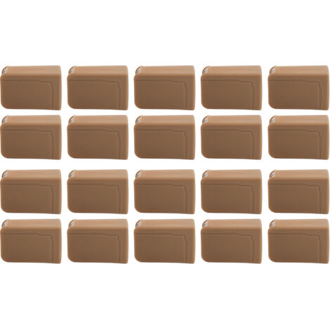 20 Protections d'angle en silicone souple et résistant, forme en U pour meubles et sécurité bébé, marron - 20 pièces