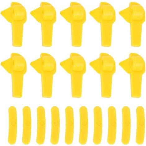 20 protectores de cambiador de neumáticos, inserto de cabeza de pato, cabezal de desmontaje, herramientas de reparación de ruedas de neumáticos amarillas