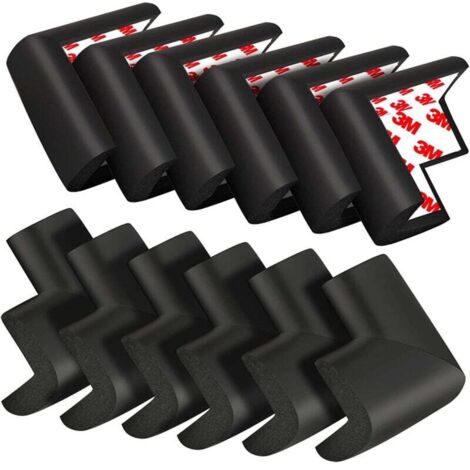 20 protectores de esquinas de goma – Gran acolchado para máxima protección del bebé – Protectores de esquinas de mesa – Con cinta adhesiva de doble cara 3M preinstalada – Producto certificado