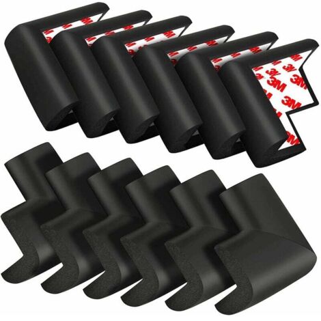 20 protectores de esquinas de goma - Gran cojín para máxima protección del bebé - Protector de esquinas de mesa - Con adhesivo 3M de doble cara preinstalado - Producto certificado