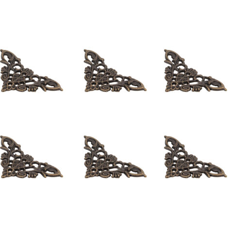 20 Protège-Angles en Zinc Antique pour Meubles, Coins de Table Décoratifs et Sécurisés, Style Rétro