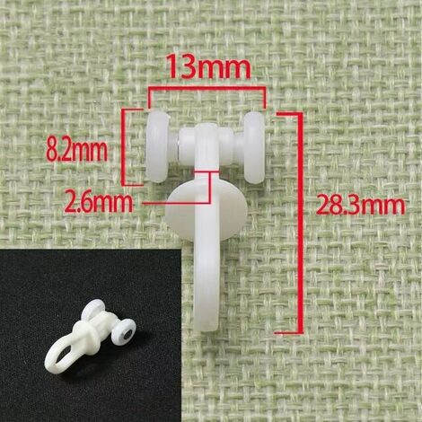 TOPBATHY Rotaia di Supporto Trasportatore Rotaia Rotaia Accessori per Tende Mute Hook Track Puleggia Rullo a Gancio a Sfera 50PCS 