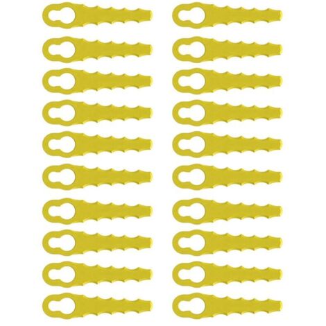 20 repuestos para cortacésped, cuchillas de plástico, para diversas ocasiones.