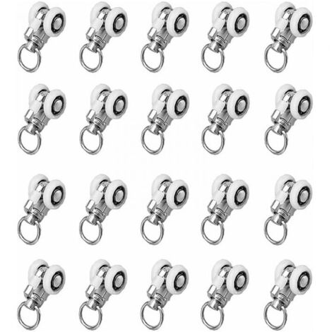 20 rieles deslizantes para cortinas de ventana, rodillos para barras de cortina, accesorios para cortinas en baños, dormitorios y armarios.