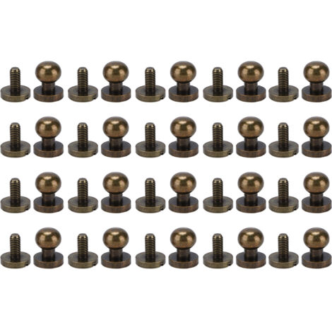 20 Rivets de Renfort en Laiton Bronze pour Accessoires Mode - Fixations Antidérapantes pour Sacs, Chaussures et Vêtements - 10x8mm