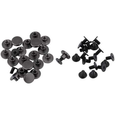 20 rivets en laiton à tête plate pour sangle de ceinture, boulons pour artisanat du cuir et bagages (5mm)