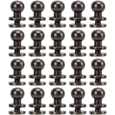 20 Rivets en Laiton Antirouille à Tête Ronde pour Réparation de Sacs et Chaussures, Accessoires DIY 8x7mm