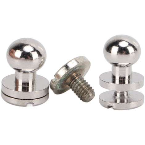 20 rivets en laiton argenté 7x6mm pour accessoires de mode - Idéal pour sacs à main et ceintures, résistants à l'usure, parfaits pour projets DIY.