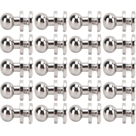 20 Rivets en Laiton Argenté 8x7mm pour Accessoires de Sacs à Main et Ceintures DIY Résistants à l'Usure
