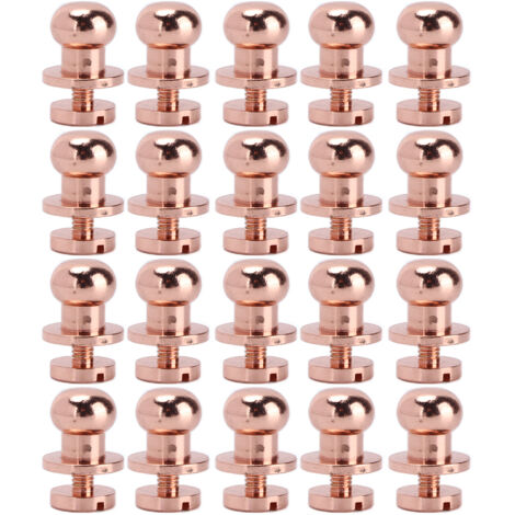 20 rivets en laiton doré rose anti-oxydation pour valises, sacs à main et chaussures, 10x8mm - Lot de 20 pièces