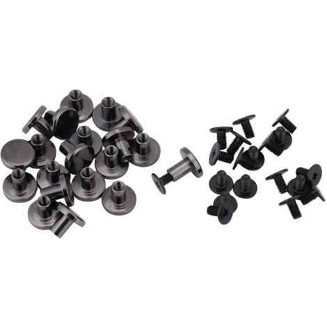 20 rivets laiton à tête plate pour sangle de ceinture, bricolage cuir et bagages (8mm)