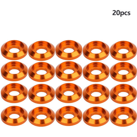 20 rondelles plates en aluminium 6061 pour vis hexagonales M3 - Lot de 20 pièces