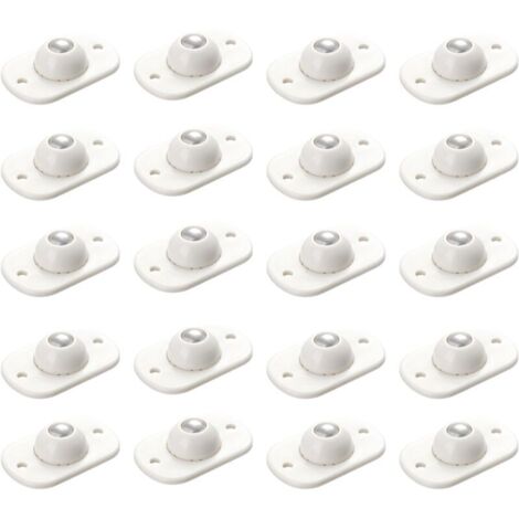20 rotelle universali autoadesive, rotelle per mobili, rotelle per contenitori, mini rotelle in plastica per mobili, adatte a vari mobili e contenitori.