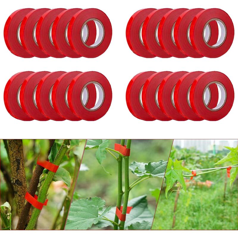 20 Rouleaux de Ruban végétal, Broderies à la Main pour Fleurs et légumes de Jardin, pour Jardin Fruits Légumes Fleurs Tomates Vigne, Outil de