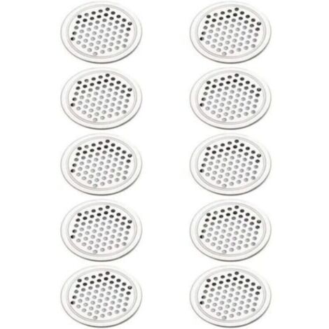 20 runde Edelstahl-Lüftungsgitter, runde Lüftungsabdeckungen für Schränke und Regale, Abluftöffnungen, Küchenmöbellüftung, 53 mm