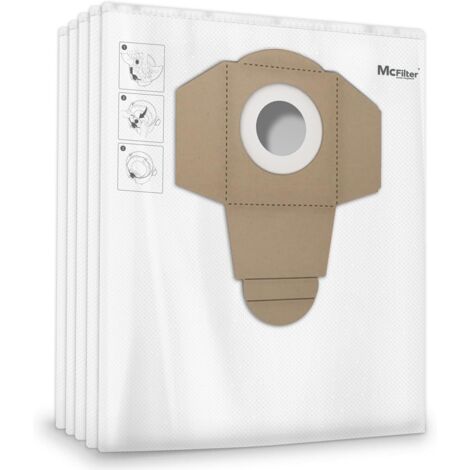 20 Sacs à poussière, 25L, Non tissé, Compatible Einhell, Pour aspirateur eau et poussière