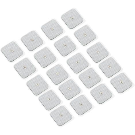20 selbstklebende TENS/EMS-Elektroden, 4 x 4 cm, 20er-Packung, zur Muskeltherapie und Schmerzlinderung