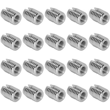 20 selbstschneidende Schrauben, Edelstahl 302, Gewinde M6x1,0 und M10x1,5, 14 mm Länge, Schlitzkopf
