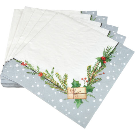 20 serviettes en papier Branche de sapin