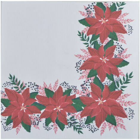 20 serviettes en papier Poinsettias 25 cm