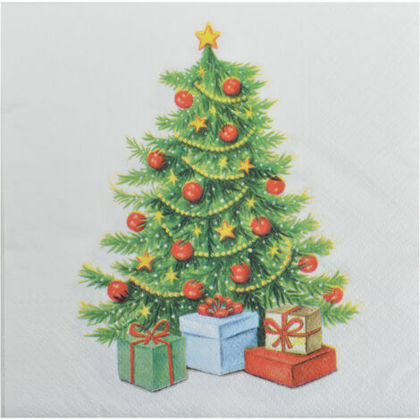 20 serviettes en papier Sapin de noel touffu
