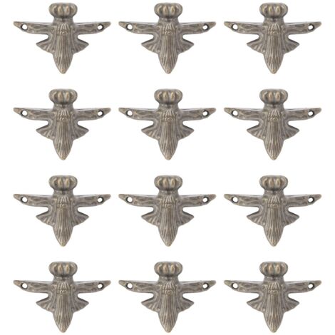 20 Set di piedini per scatole di legno antichi, per gioielli, per pettorali, protezioni angolari per gambe, per hardware di mobili di piccole dimensioni