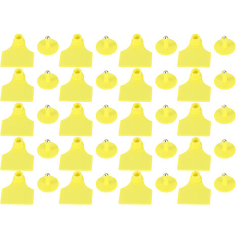 20 Set Livestock Identification Blank Ear Tag for Goats Sheep Cattle Cows Pigs Farm SuppliesS: 5.1x4.3CM