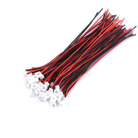 20 sets pack Micro JST 1.25 mm 2 broches de connecteur mâle et féminin avec câbles de fils (2pin)