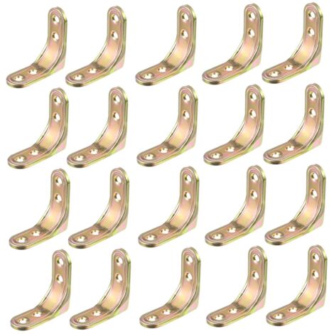 20 soportes de esquina metálicos, soportes de pared para armarios, estantes flotantes, soportes para estantes, estantes decorativos, accesorios decorativos, soportes