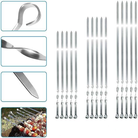 Spiedini Acciaio Inox per Barbecue,20 pcs Spiedini BBQ Riutilizzabili  Spiedini in Acciaio Inossidabile Barbecue in Acciaio Inox Barbecue Spiedini  per Barbecue : : Giardino e giardinaggio