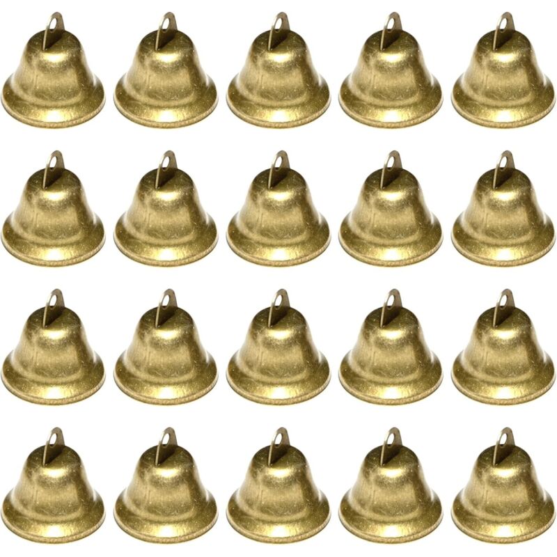 Linghhang Bronze - 20 Glöckchen (Antik ), Vintage Glöckchen Für Hochzeits- Und Partydekoration, Weihnachtsglöckchen Für Den Weihnachtsbaum, Als Schlüsselanhänger Verwendbar, Diy Glöckchen