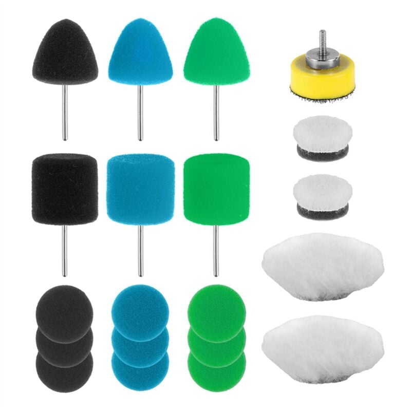 Image of 20 Stück Mini-Polierpads, Autodetails, kleine Flächen, verschleißfeste Polierpads aus Schwammwolle