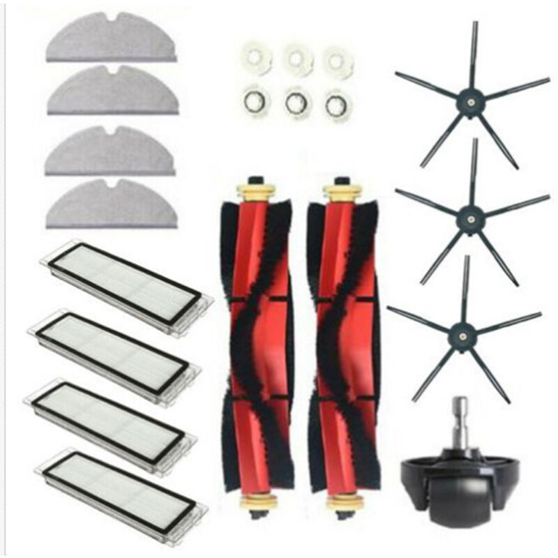 Mowze - 20 Stück Zubehör Ersatzteile für Xiaomi Roborock S5 max S6 Pure S6 maxV Staubsauger-Teile Ersatzteile 2 Hauptbürste 3 Seitenbürste 4 Hepa
