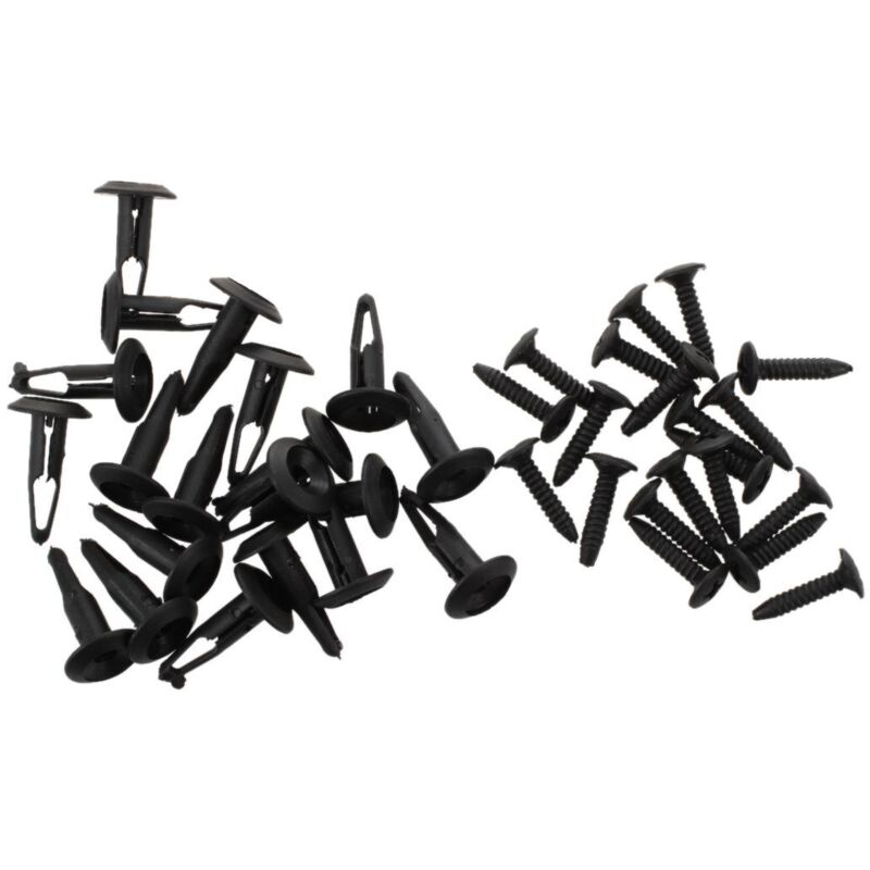 Image of 20 Stücke 6mm Loch Kunststoff Niet Trim Panel Retainer Fastener Clips Schwarz