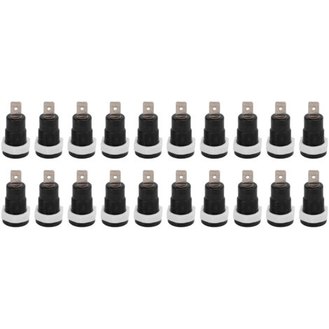 20 Stück 4-mm-Bananenstecker aus Messing (weiblich) für Wohnmobile, Boote, LKWs – Schwarz