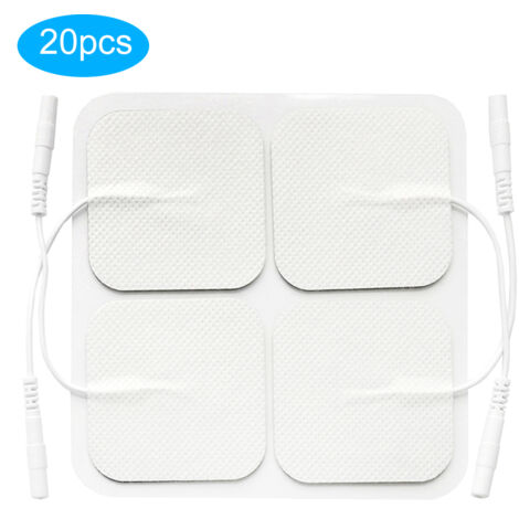 20 Stück 5x5cm Silikon-Muskelelektrodenpflaster für Bauchmuskulatur, Physiotherapie und Rehabilitation