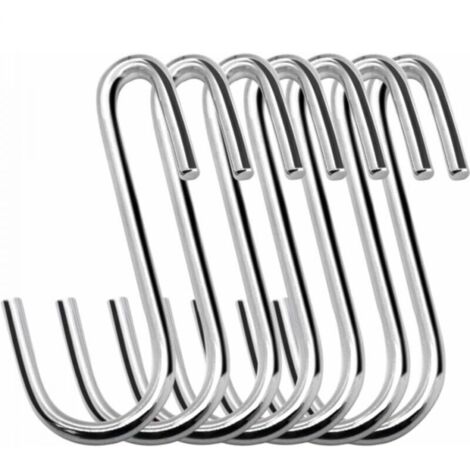 20 Stück 6 cm robuste Haken in S-Form zum Aufhängen für Küche, Badezimmer, Schlafzimmer, Büro
