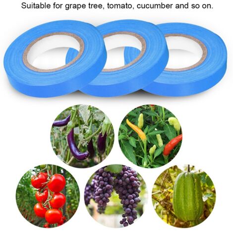 20 Stück Anti-Aging-Gartenbänder aus elastischem Material für Weinreben, Tomaten und Gurken (Blau)